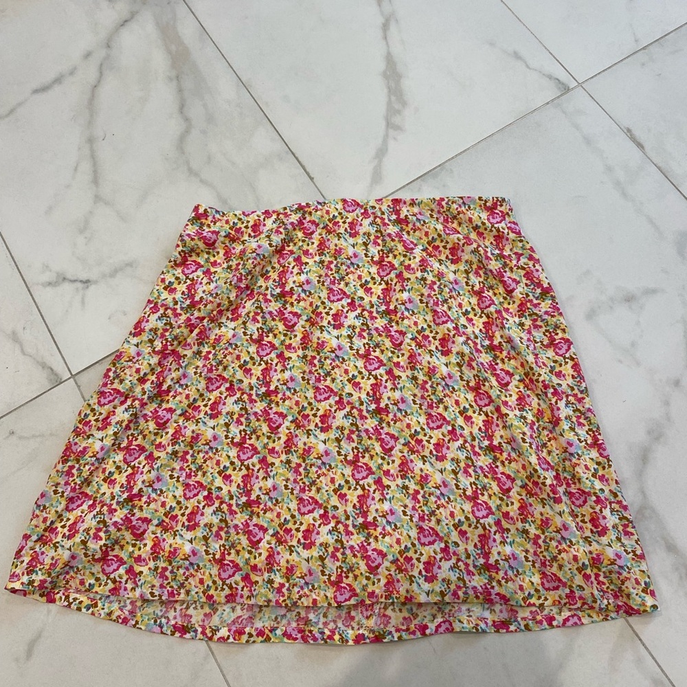 garage floral mini skirt